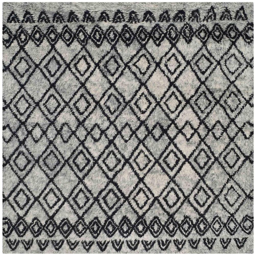 CASABLANCA, GREY / CHARCOAL, 6' X 6' Square, Area Rug. Picture 1