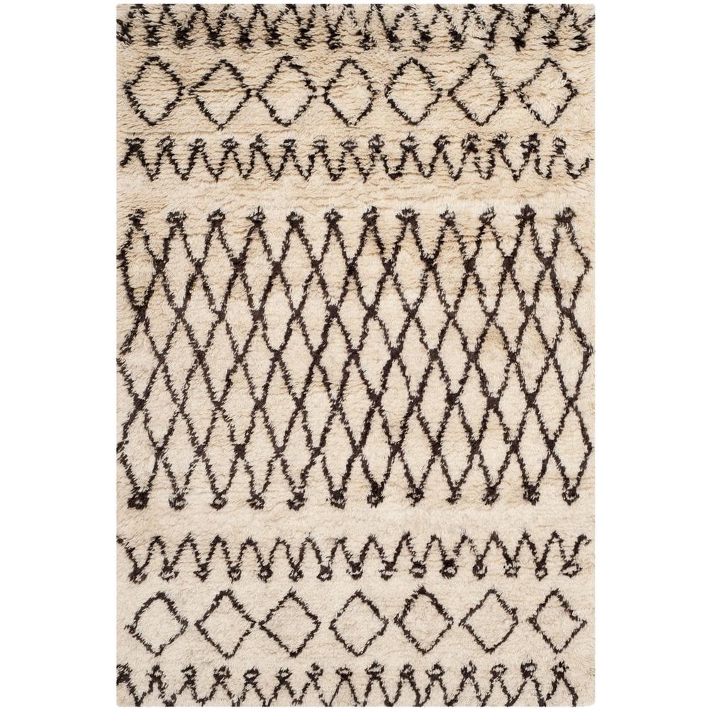 CASABLANCA, IVORY / DARK BROWN, 4' X 6', Area Rug, CSB851A-4. Picture 1