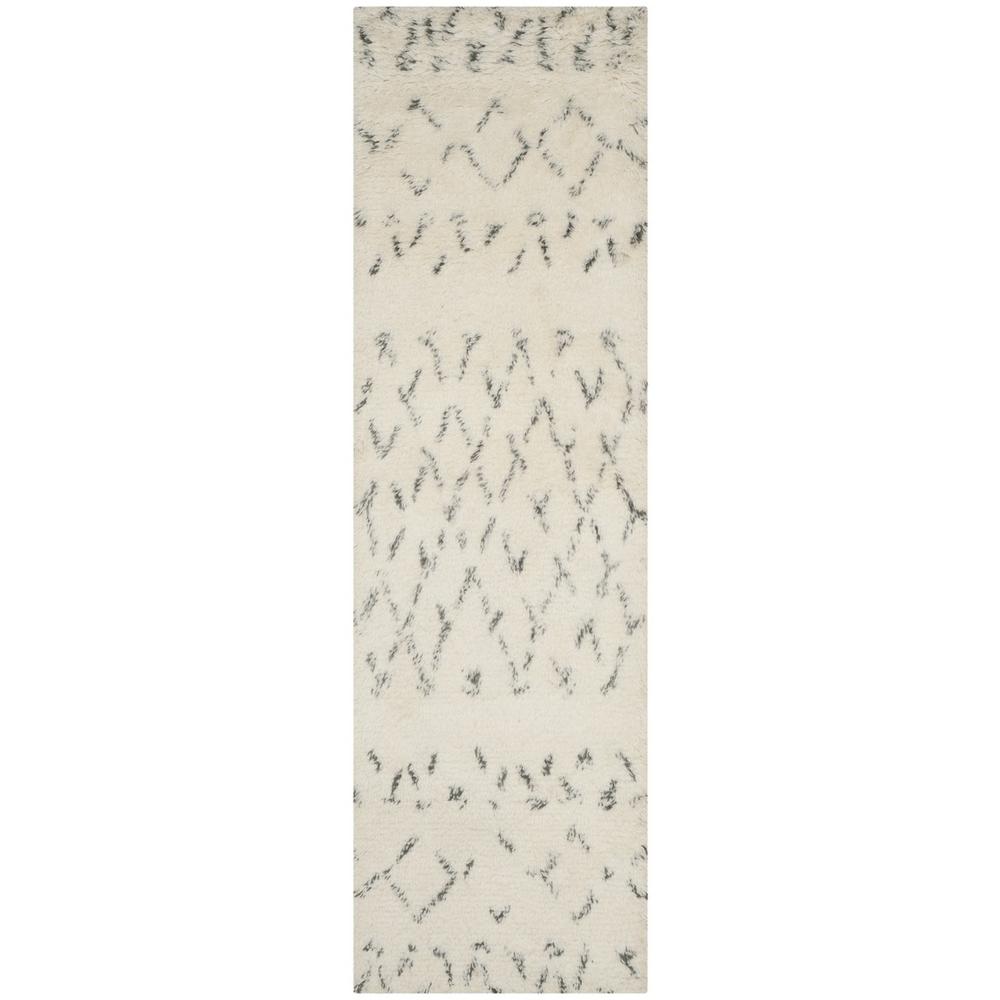CASABLANCA, IVORY / GREY, 2'-3" X 8', Area Rug, CSB851B-28. Picture 1