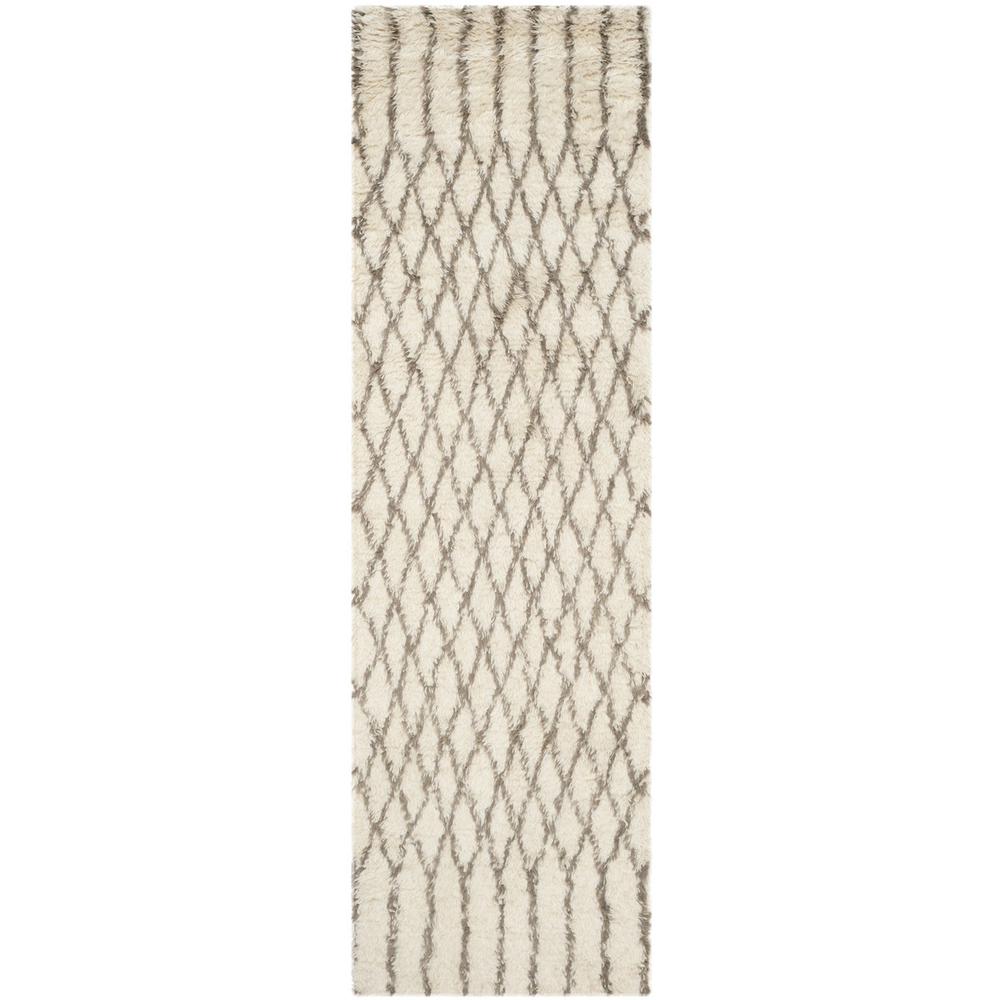 CASABLANCA, IVORY / GREY, 2'-3" X 8', Area Rug, CSB860A-28. The main picture.