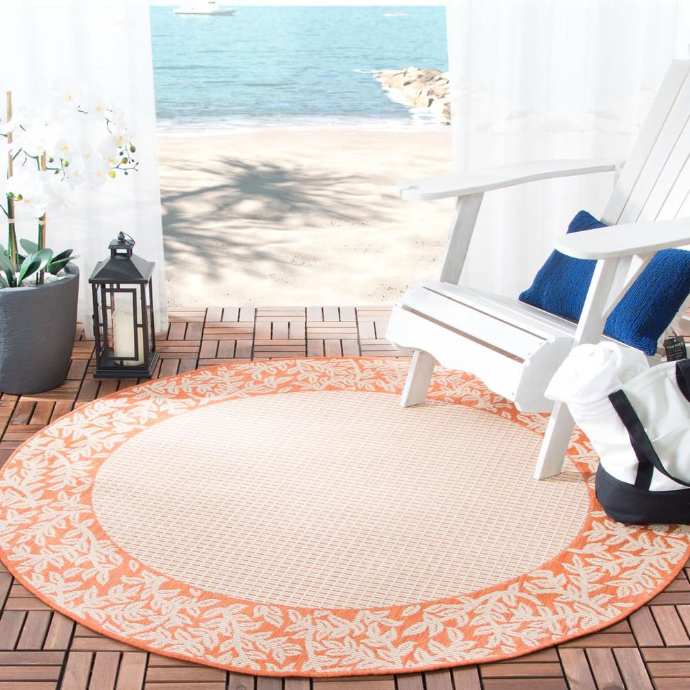 COURTYARD, NATURAL / TERRA, 5'-3" X 5'-3" Round, Area Rug, CY0727-3201-5R. Picture 1