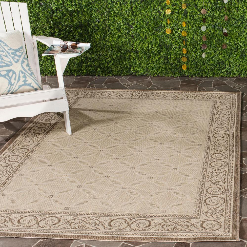 COURTYARD, NATURAL / BROWN, 6'-7" X 6'-7" Square, Area Rug, CY1502-3001-7SQ. Picture 1