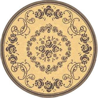 COURTYARD, NATURAL / BROWN, 5'-3" X 5'-3" Round, Area Rug, CY1893-3001-5R. Picture 4