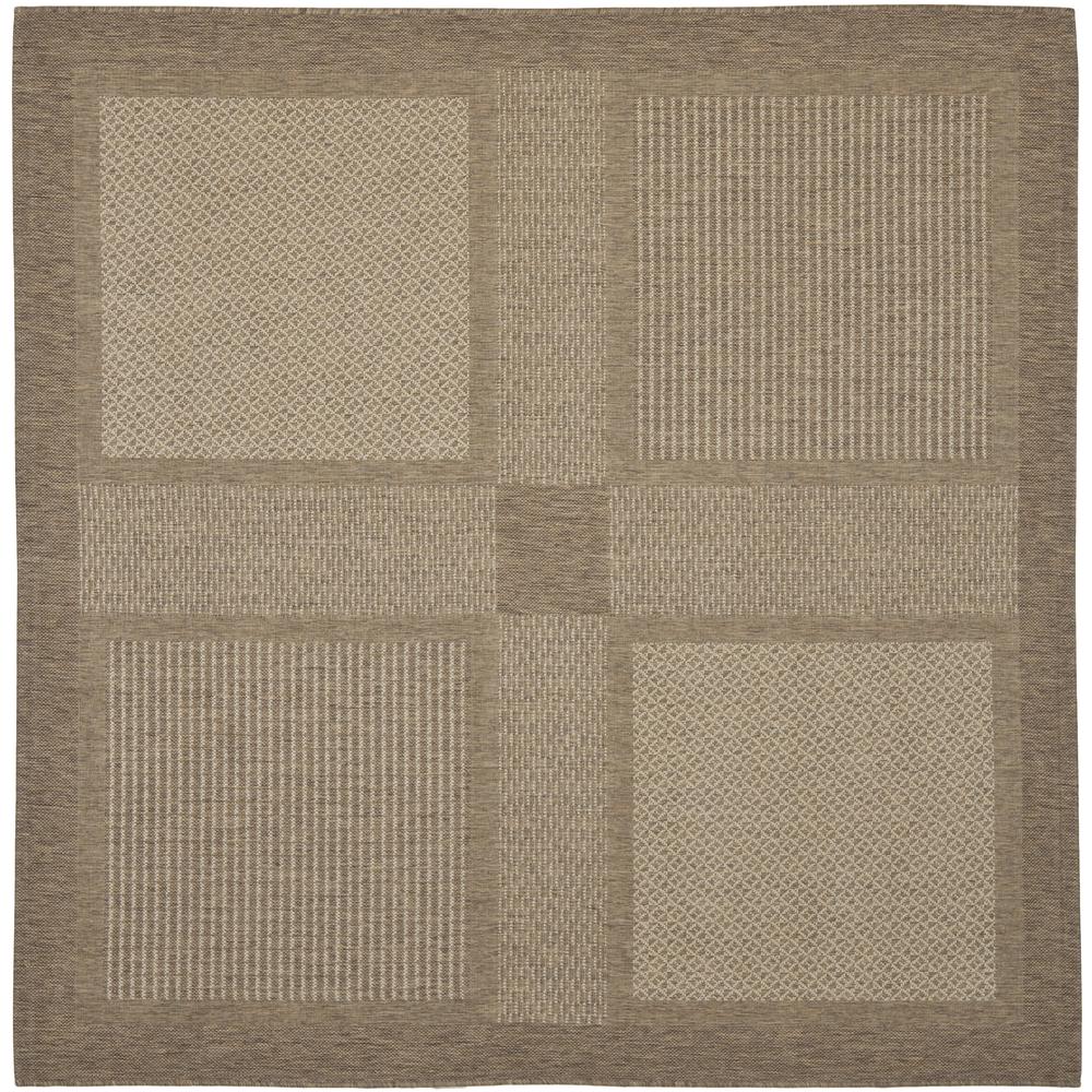 COURTYARD, BROWN / NATURAL, 6'-7" X 6'-7" Square, Area Rug, CY1928-3009-7SQ. Picture 1