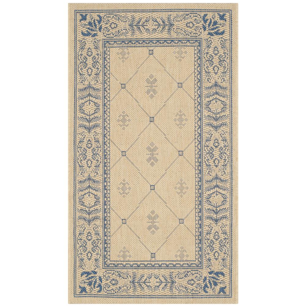 COURTYARD, NATURAL / BLUE, 2' X 3'-7", Area Rug, CY2326-3101-2. The main picture.