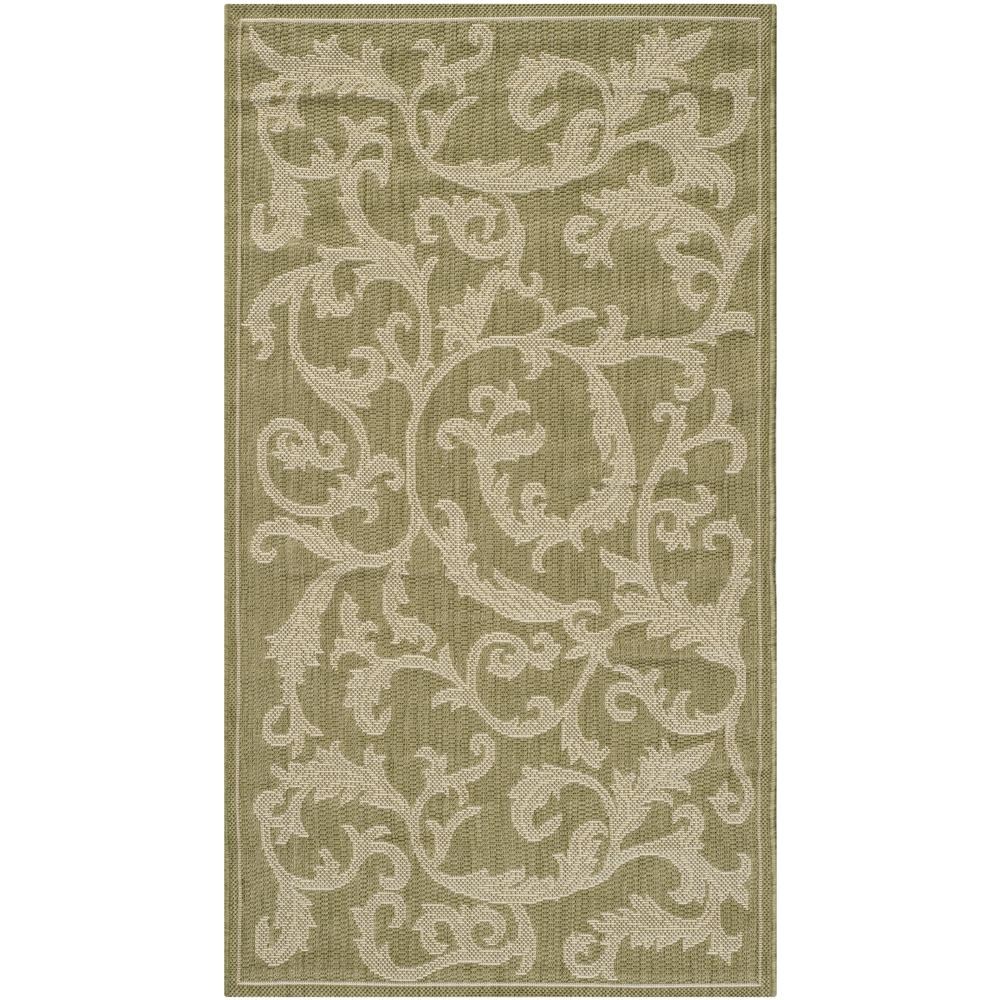 COURTYARD, OLIVE / NATURAL, 2'-7" X 5', Area Rug, CY2653-1E06-3. The main picture.