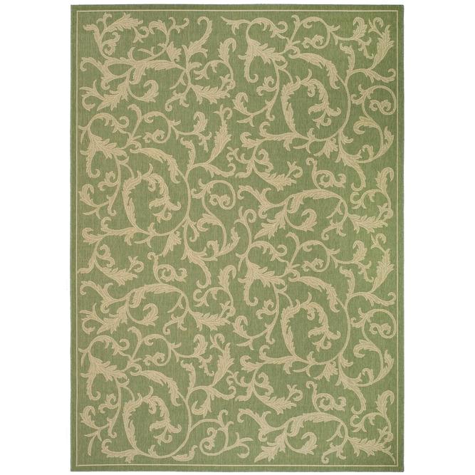 COURTYARD, OLIVE / NATURAL, 6'-7" X 9'-6", Area Rug, CY2653-1E06-6. Picture 1