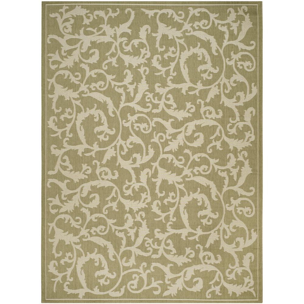 COURTYARD, OLIVE / NATURAL, 8' X 11', Area Rug, CY2653-1E06-8. Picture 1