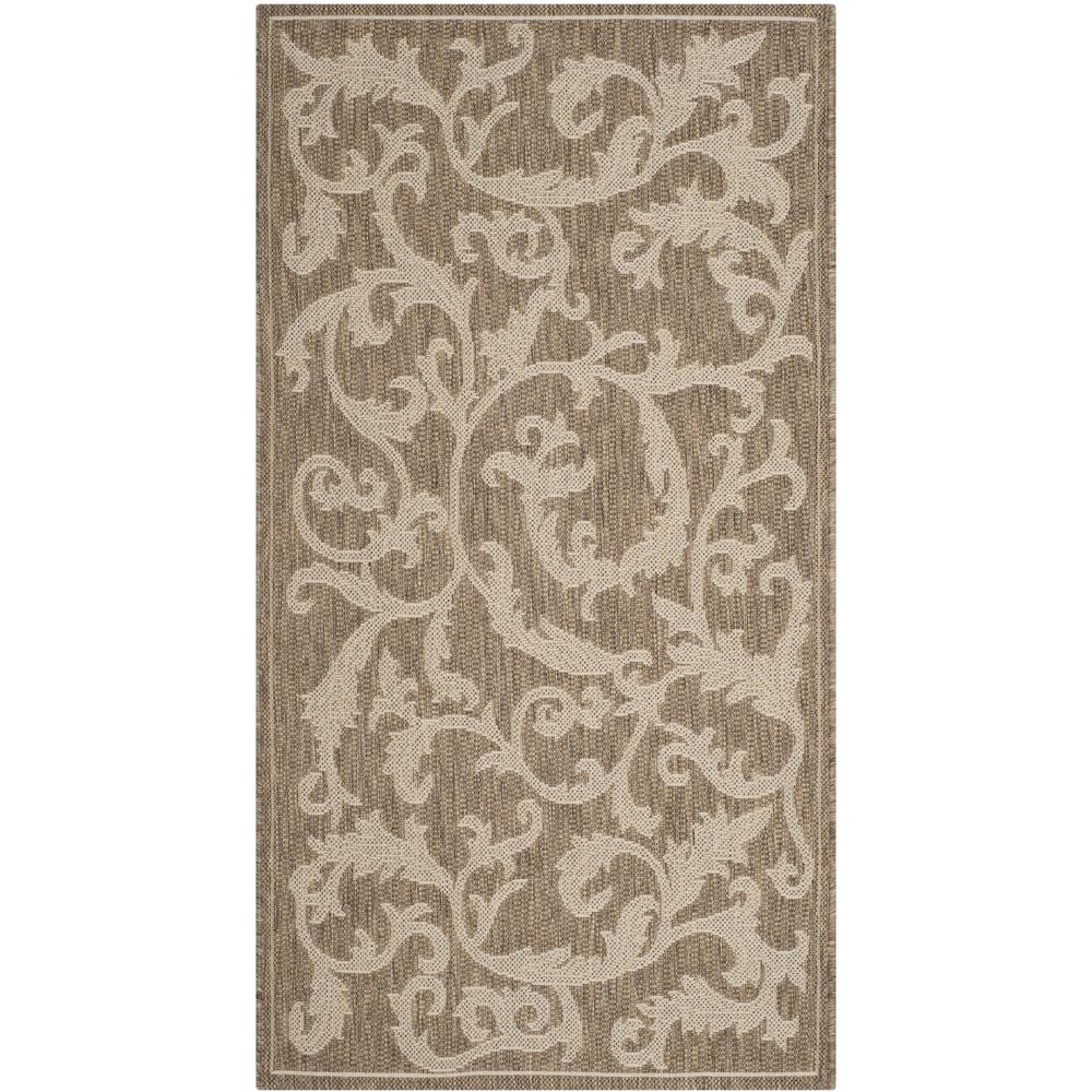 COURTYARD, BROWN / NATURAL, 2'-7" X 5', Area Rug, CY2653-3009-3. Picture 1