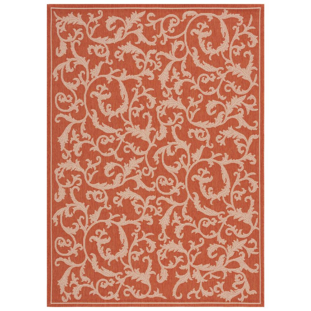 COURTYARD, TERRACOTTA / NATURAL, 5'-3" X 7'-7", Area Rug, CY2653-3202-5. Picture 4