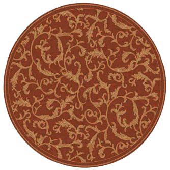 COURTYARD, TERRACOTTA / NATURAL, 5'-3" X 7'-7", Area Rug, CY2653-3202-5. Picture 8