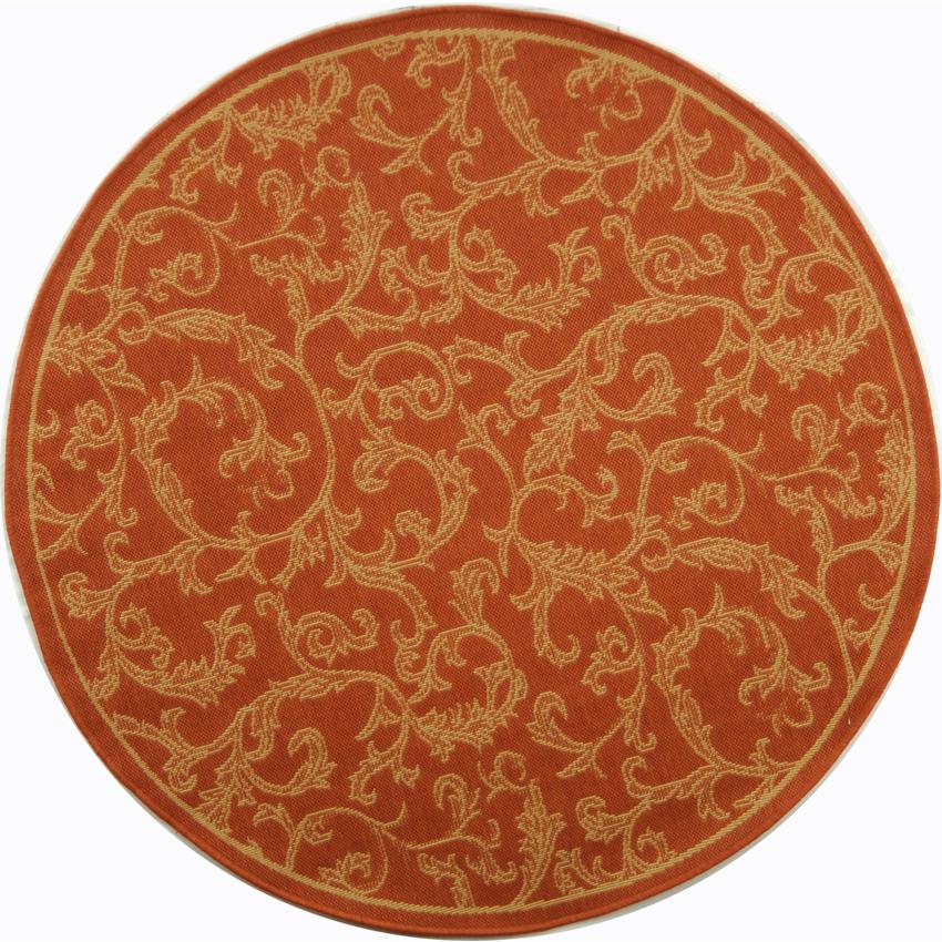 COURTYARD, TERRACOTTA / NATURAL, 5'-3" X 7'-7", Area Rug, CY2653-3202-5. Picture 6