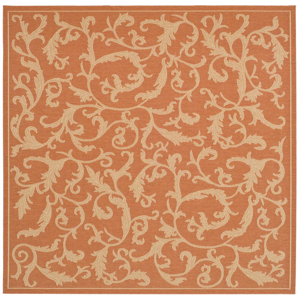 COURTYARD, TERRACOTTA / NATURAL, 8' X 11', Area Rug, CY2653-3202-8. Picture 1