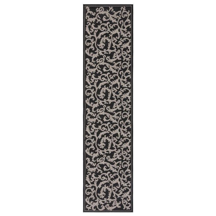 COURTYARD, BLACK / SAND, 2'-3" X 12', Area Rug, CY2653-3908-212. Picture 1