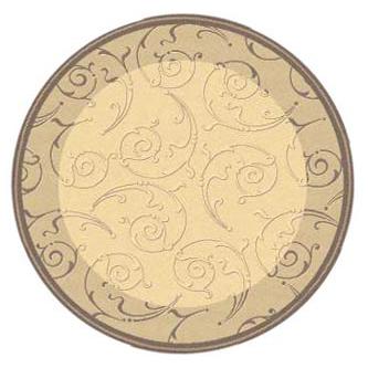 COURTYARD, NATURAL / BROWN, 5'-3" X 5'-3" Round, Area Rug, CY2665-3001-5R. Picture 5
