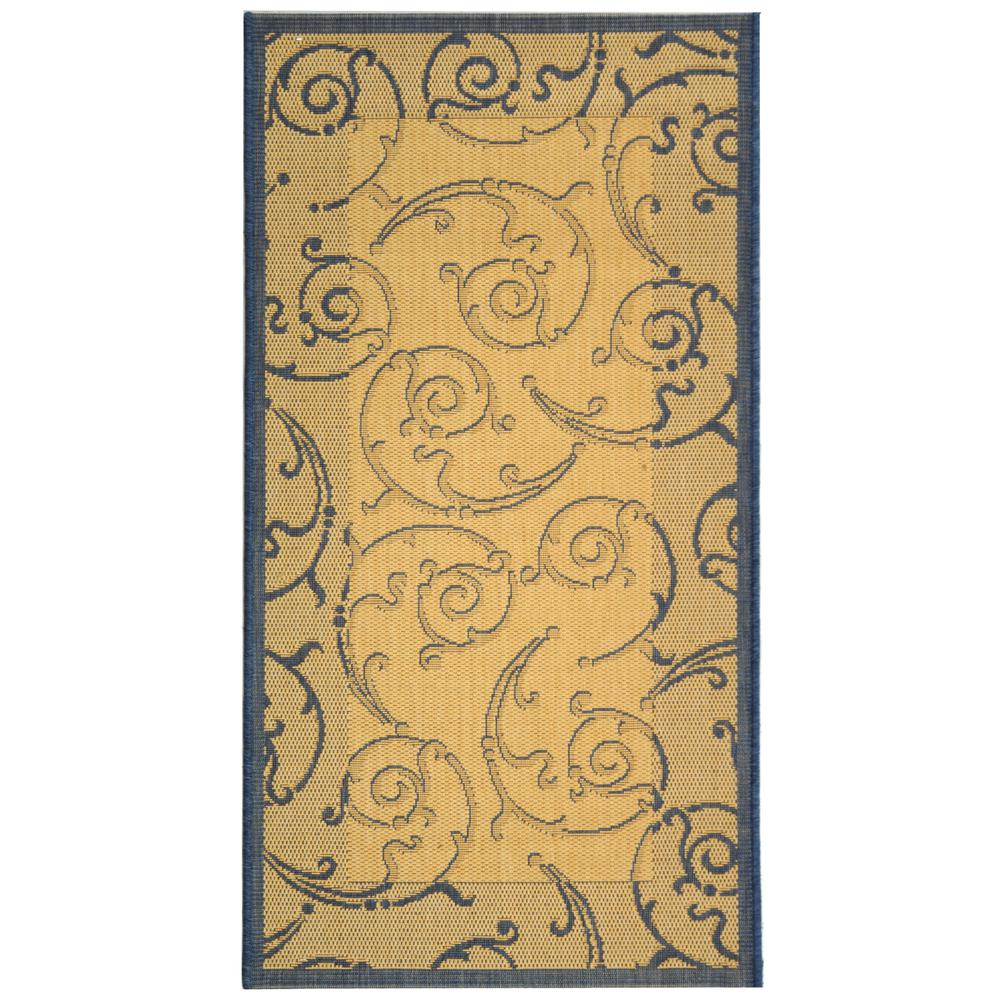 COURTYARD, NATURAL / BLUE, 2'-7" X 5', Area Rug, CY2665-3101-3. Picture 1