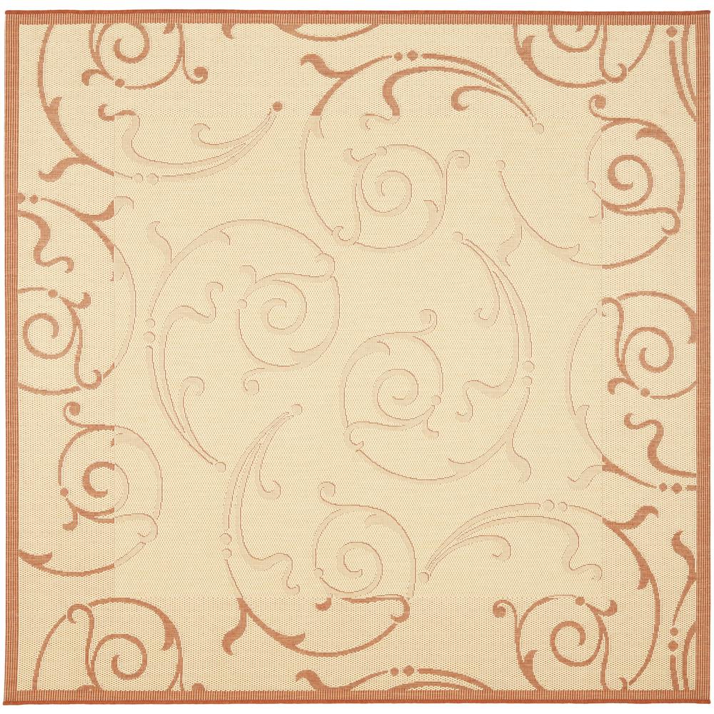 COURTYARD, NATURAL / TERRA, 6'-7" X 6'-7" Square, Area Rug, CY2665-3201-7SQ. Picture 1
