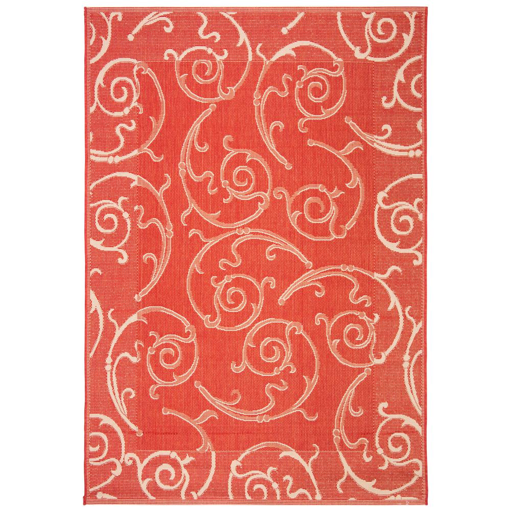 COURTYARD, RED / NATURAL, 5'-3" X 7'-7", Area Rug, CY2665-3707-5. Picture 3