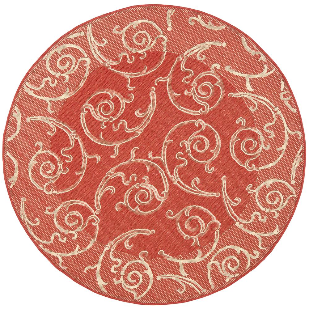 COURTYARD, RED / NATURAL, 5'-3" X 7'-7", Area Rug, CY2665-3707-5. Picture 6