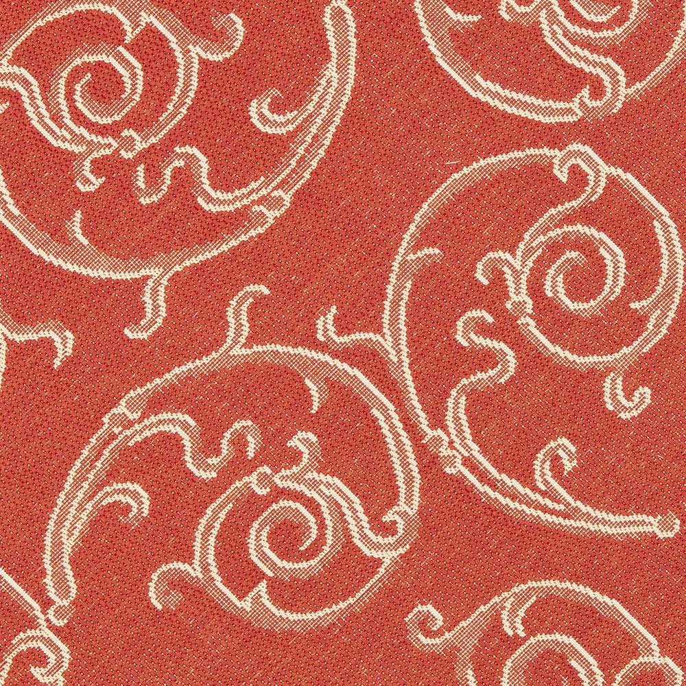 COURTYARD, RED / NATURAL, 5'-3" X 7'-7", Area Rug, CY2665-3707-5. Picture 4