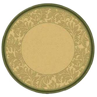 COURTYARD, NATURAL / OLIVE, 5'-3" X 5'-3" Round, Area Rug, CY2666-1E01-5R. Picture 2