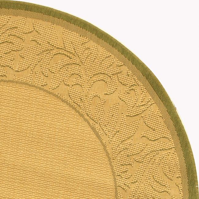 COURTYARD, NATURAL / OLIVE, 5'-3" X 5'-3" Round, Area Rug, CY2666-1E01-5R. Picture 3