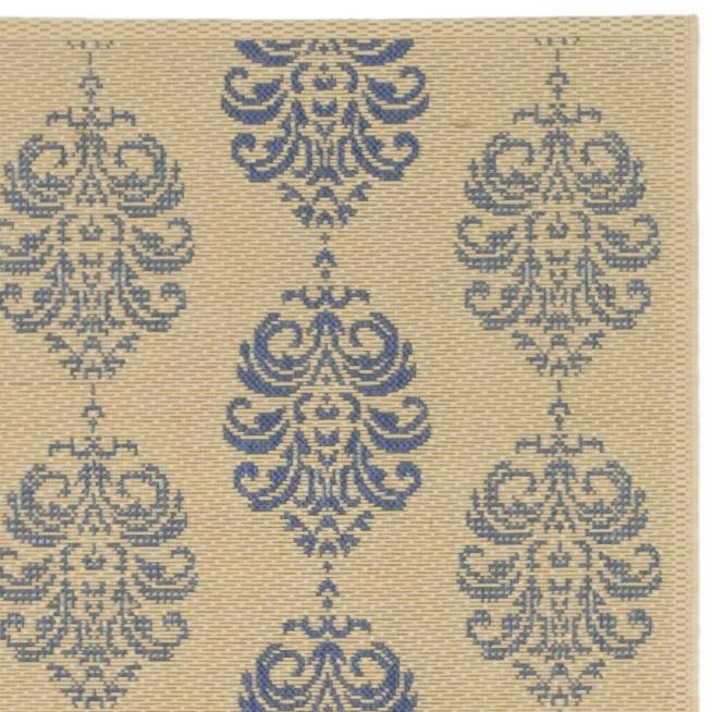 COURTYARD, NATURAL / BLUE, 2'-3" X 10', Area Rug, CY2720-3101-210. Picture 3
