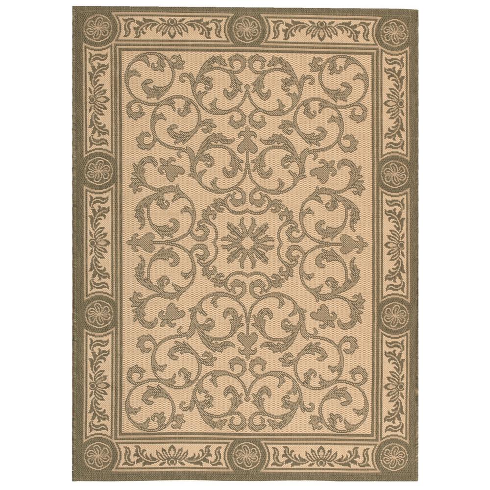 COURTYARD, NATURAL / OLIVE, 5'-3" X 5'-3" Round, Area Rug, CY2829-1E01-5R. Picture 1