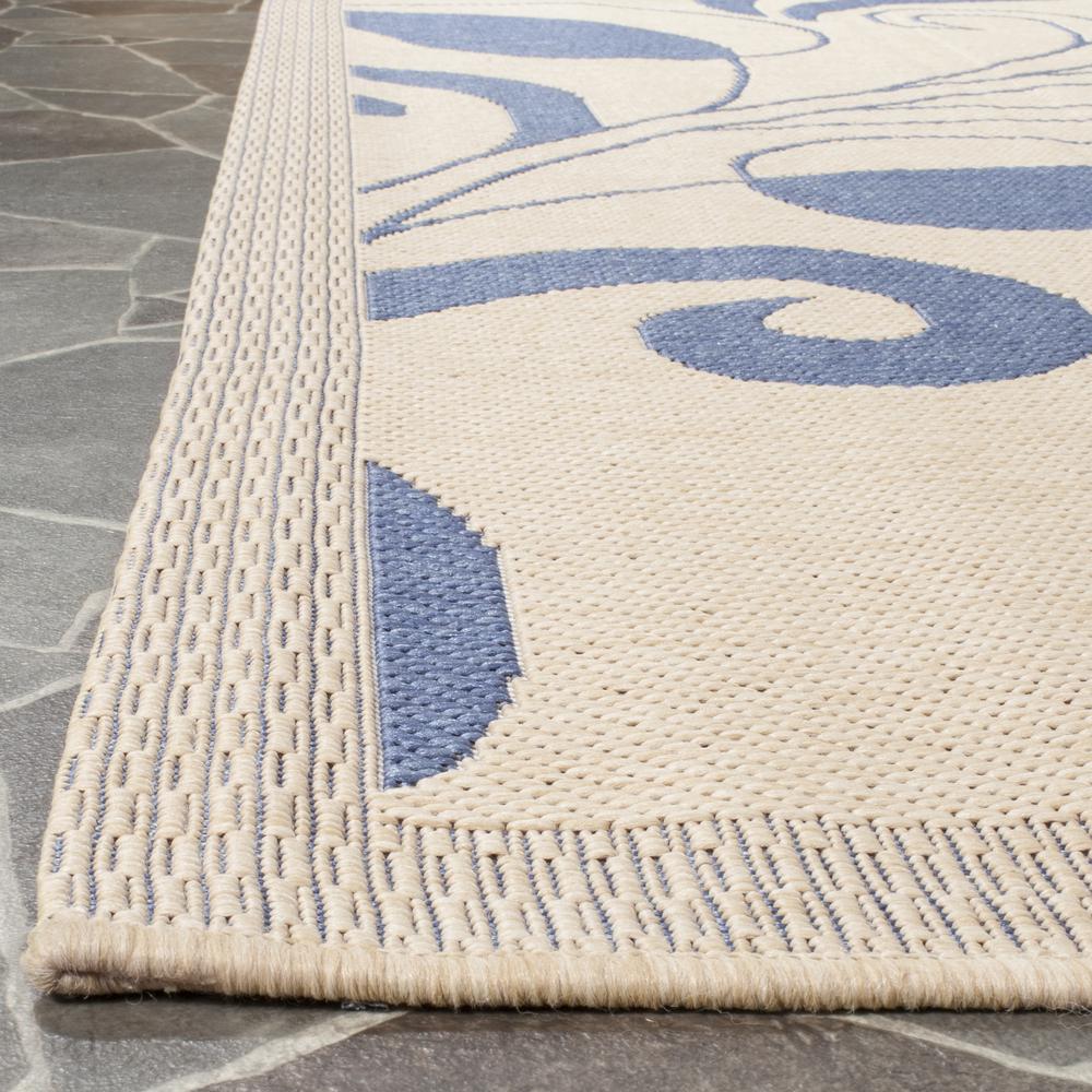 COURTYARD, NATURAL / BLUE, 8' X 11', Area Rug, CY2961-3101-8. Picture 3