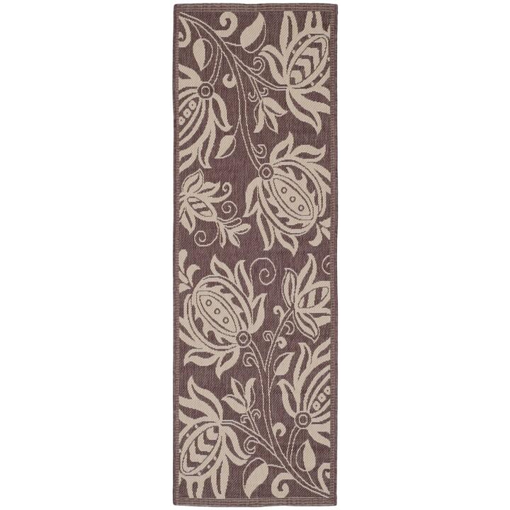 COURTYARD, CHOCOLATE / NATURAL, 2'-3" X 12', Area Rug, CY2961-3409-212. Picture 1