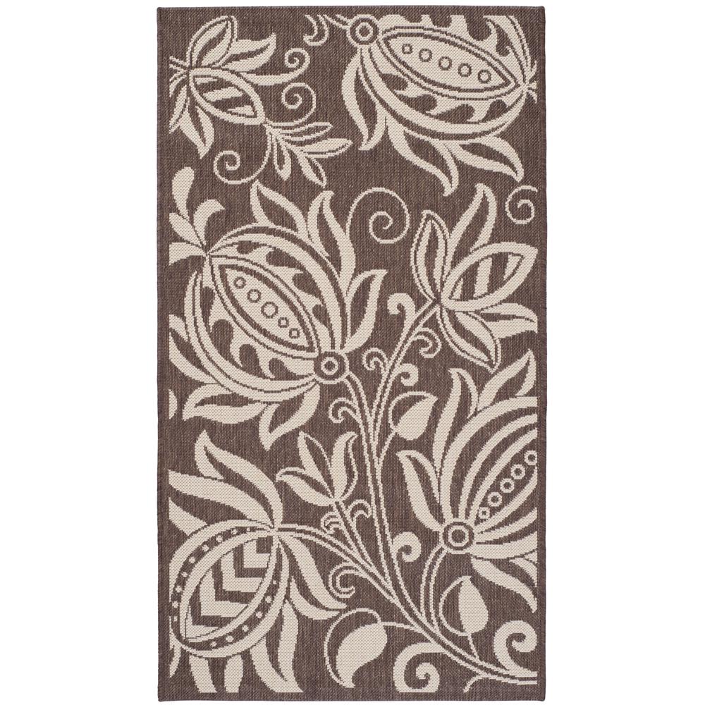 COURTYARD, CHOCOLATE / NATURAL, 4' X 5'-7", Area Rug, CY2961-3409-4. Picture 1
