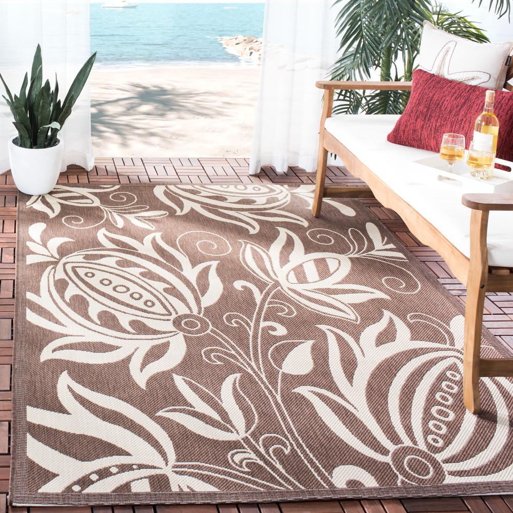 COURTYARD, CHOCOLATE / NATURAL, 5'-3" X 7'-7", Area Rug, CY2961-3409-5. Picture 3