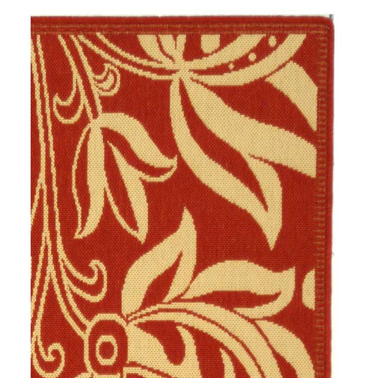 COURTYARD, RED / NATURAL, 4' X 5'-7", Area Rug, CY2961-3707-4. Picture 2