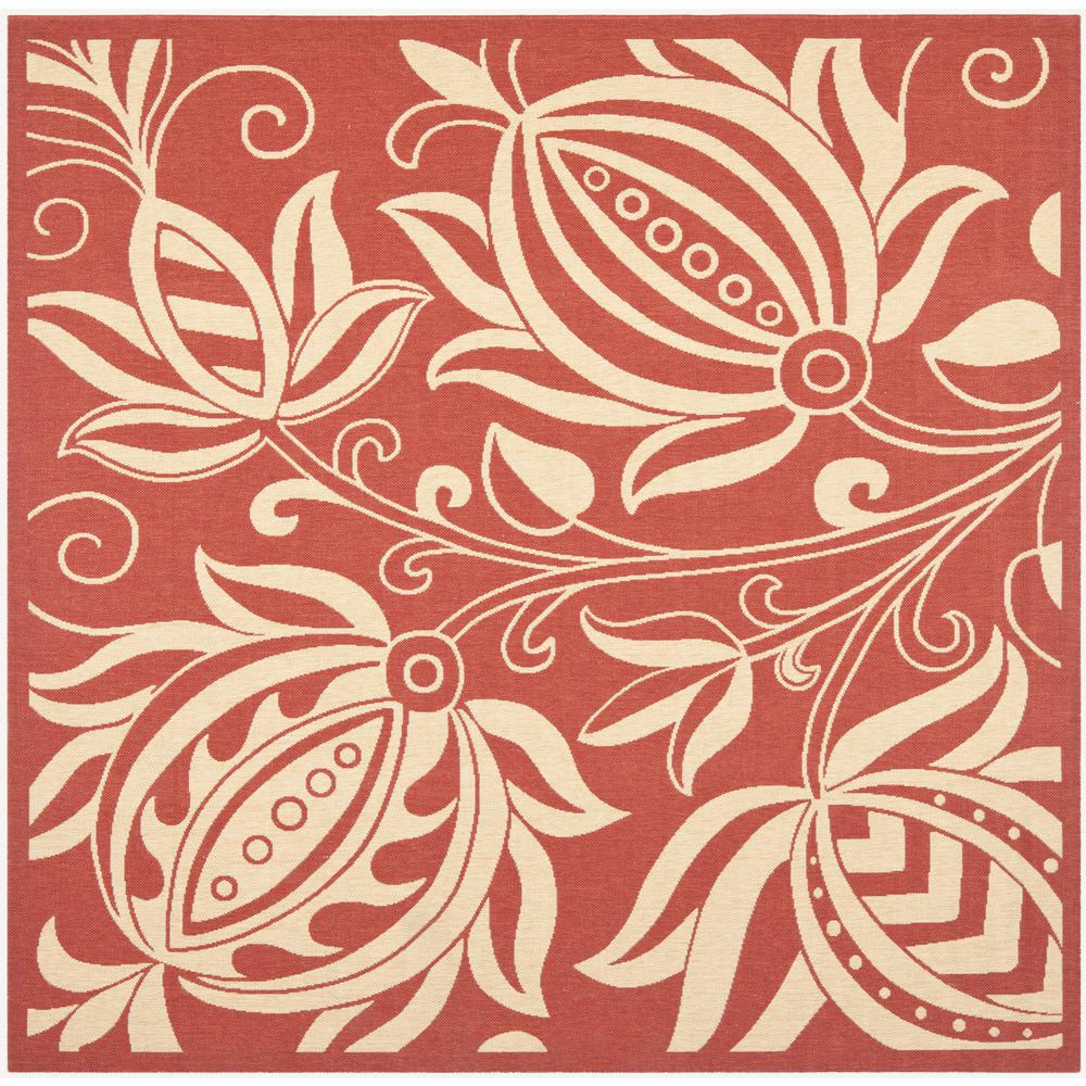 COURTYARD, RED / NATURAL, 8' X 11', Area Rug, CY2961-3707-8. Picture 3