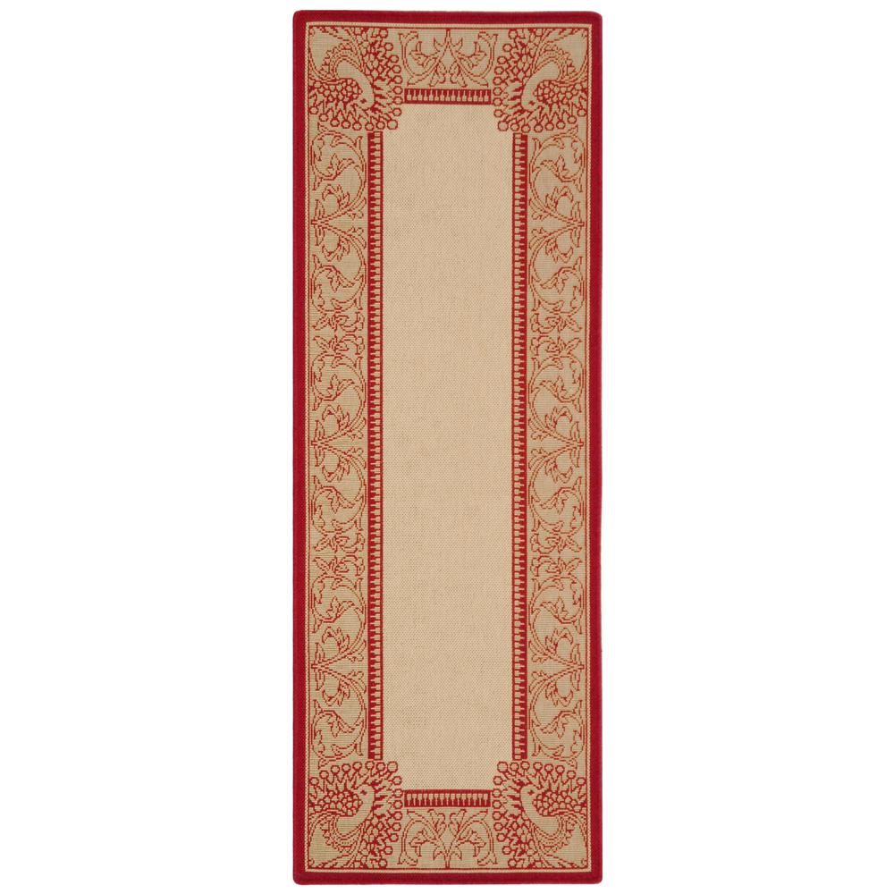 COURTYARD, NATURAL / RED, 2'-3" X 6'-7", Area Rug, CY2965-3701-27. Picture 1