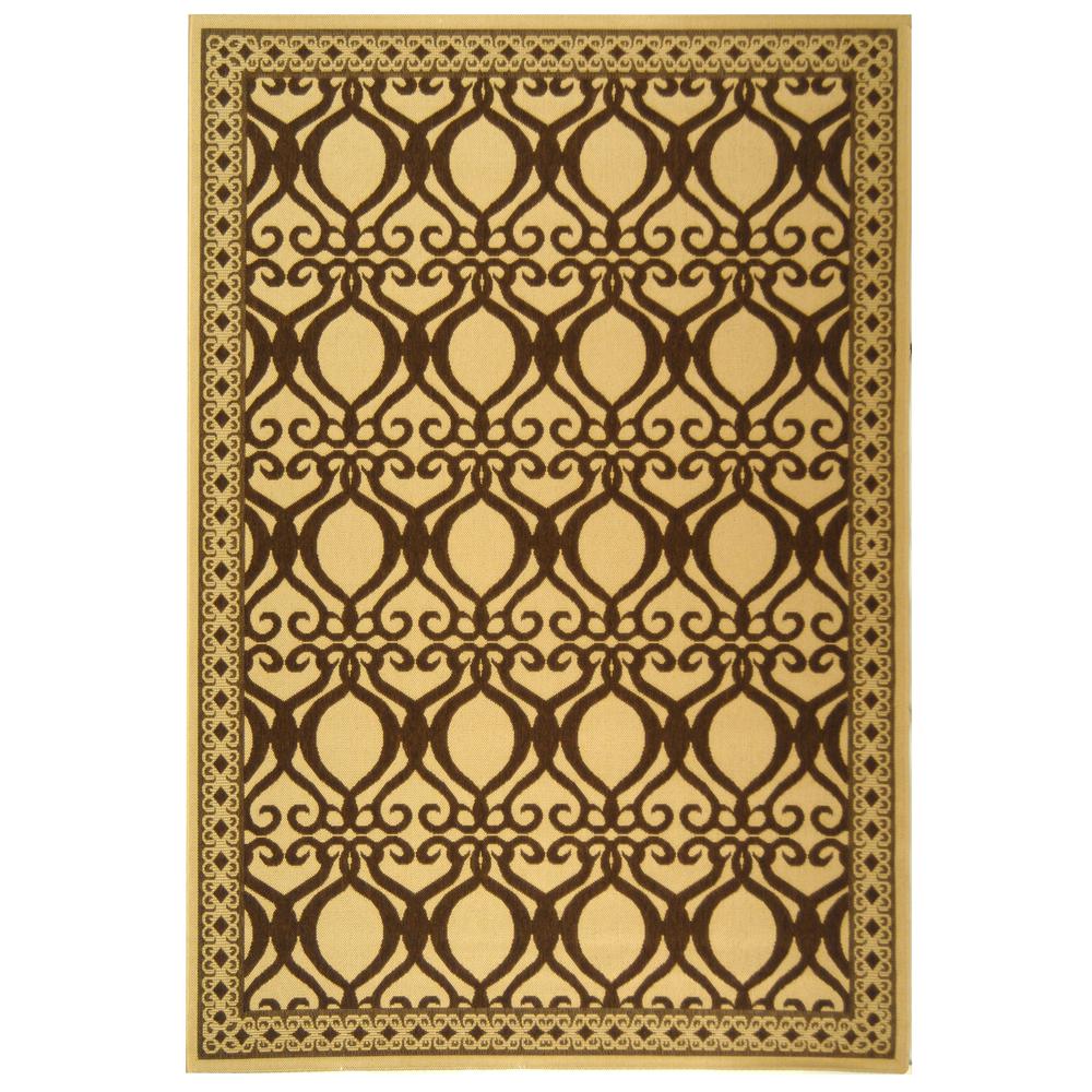COURTYARD, NATURAL / BROWN, 6'-7" X 9'-6", Area Rug, CY3040-3001-6. Picture 1