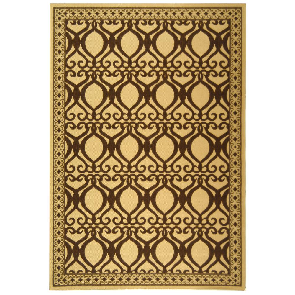 COURTYARD, NATURAL / BROWN, 6'-7" X 9'-6", Area Rug, CY3040-3001-6. Picture 4