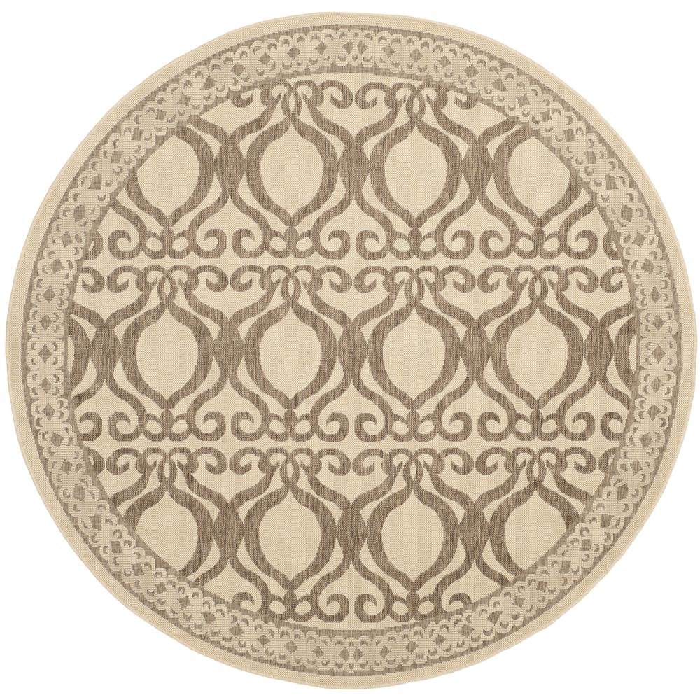 COURTYARD, NATURAL / BROWN, 6'-7" X 6'-7" Round, Area Rug, CY3040-3001-7R. Picture 1
