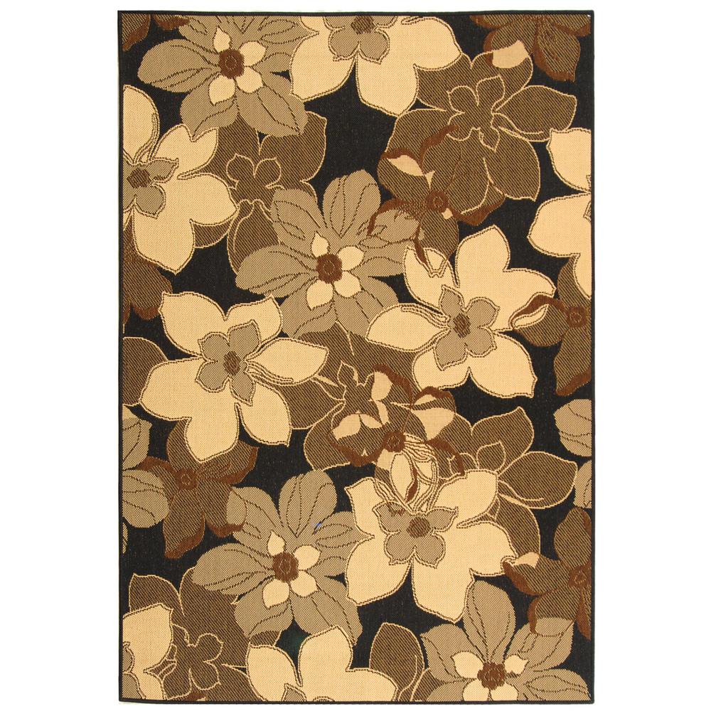 COURTYARD, BLACK NATURAL / BROWN, 5'-3" X 7'-7", Area Rug, CY4022D-5. Picture 1