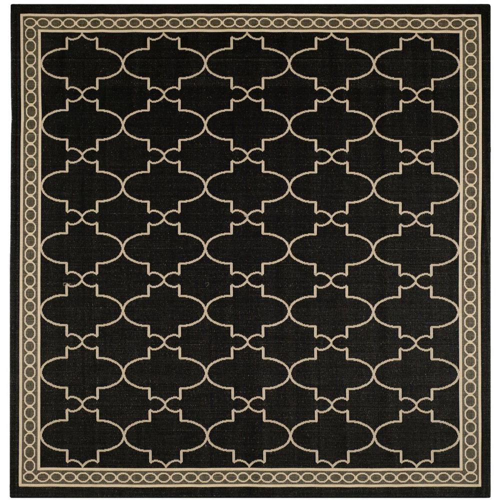 COURTYARD, BLACK / BEIGE, 7'-10" X 7'-10" Square, Area Rug, CY5142D-8SQ. Picture 1