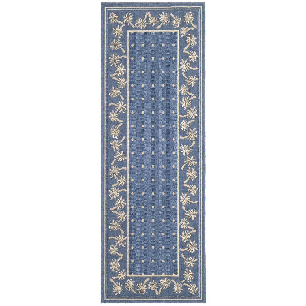 COURTYARD, BLUE / IVORY, 2'-3" X 6'-7", Area Rug, CY5148C-27. Picture 1