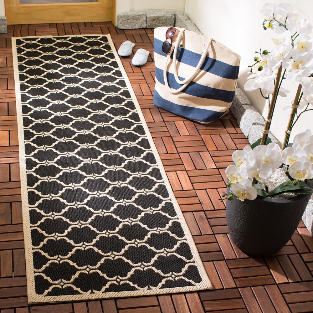 COURTYARD, BLACK / BEIGE, 2' X 3'-7", Area Rug, CY6009-226-2. The main picture.