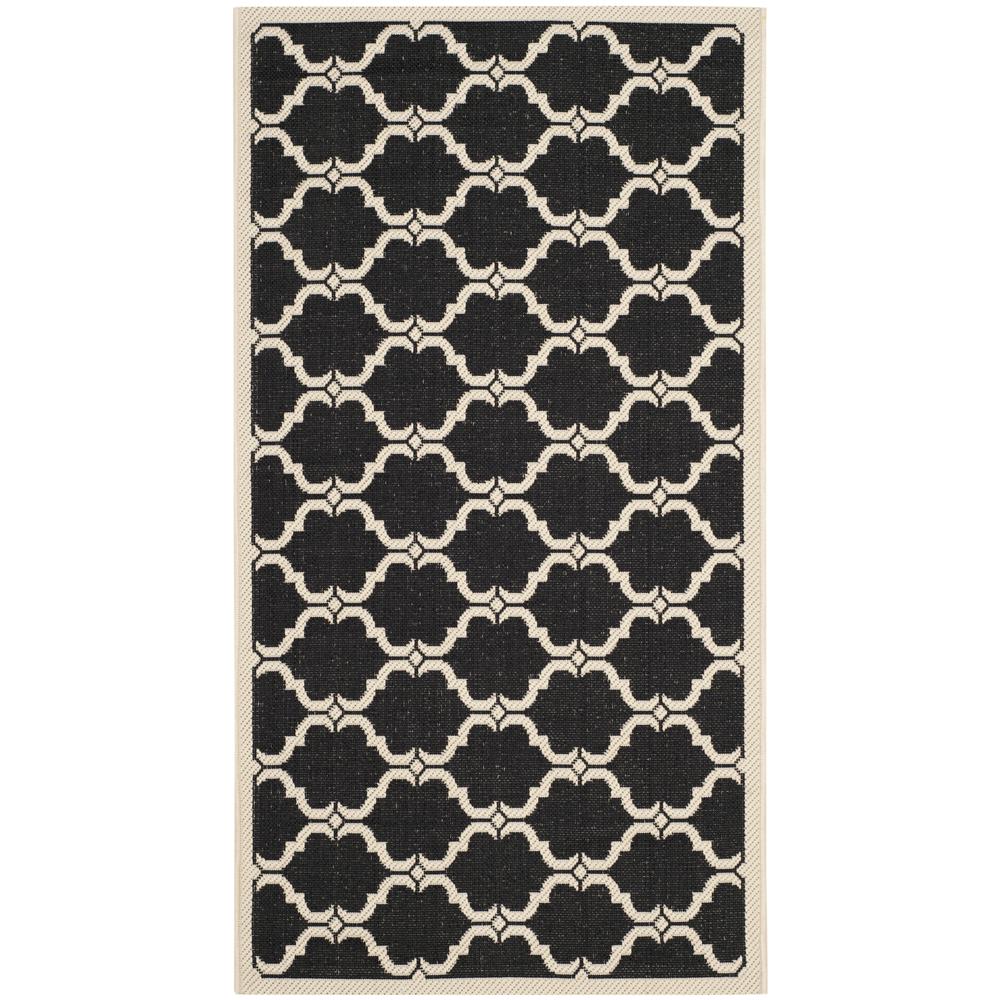 COURTYARD, BLACK / BEIGE, 2'-7" X 5', Area Rug, CY6009-226-3. Picture 1