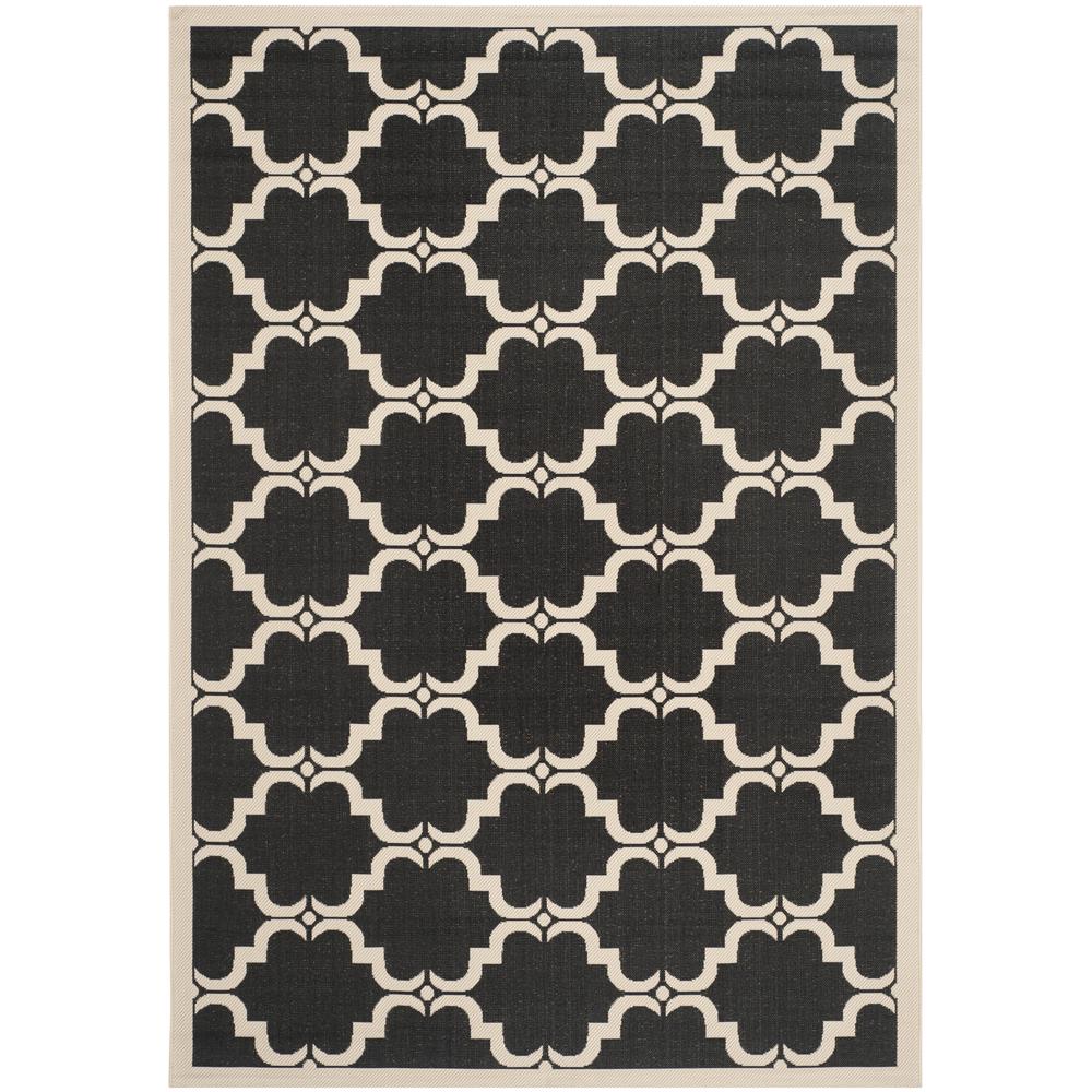 COURTYARD, BLACK / BEIGE, 6'-7" X 9'-6", Area Rug, CY6009-226-6. Picture 1