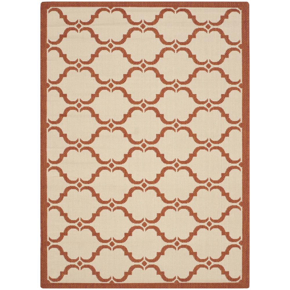 COURTYARD, BEIGE / TERRACOTTA, 4' X 5'-7", Area Rug, CY6009-231-4. Picture 1