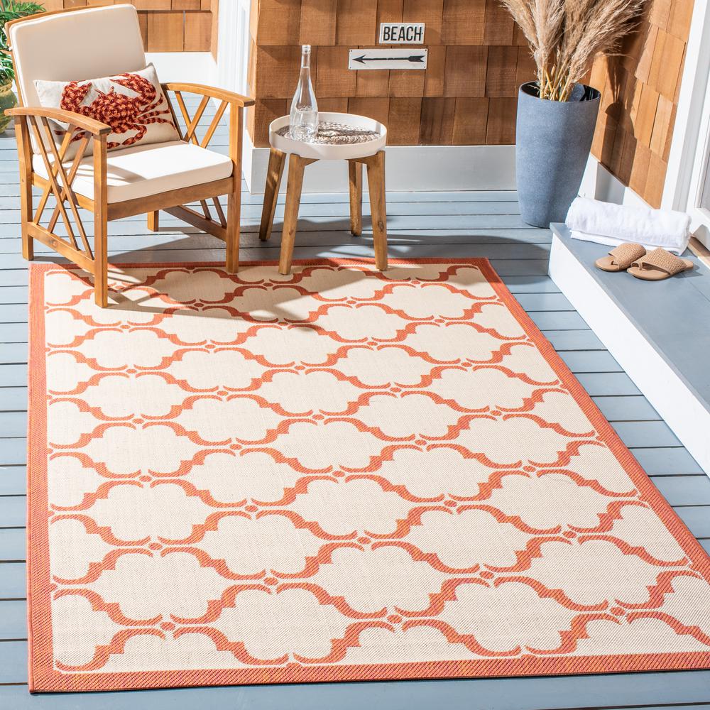 COURTYARD, BEIGE / TERRACOTTA, 5'-3" X 7'-7", Area Rug, CY6009-231-5. Picture 7