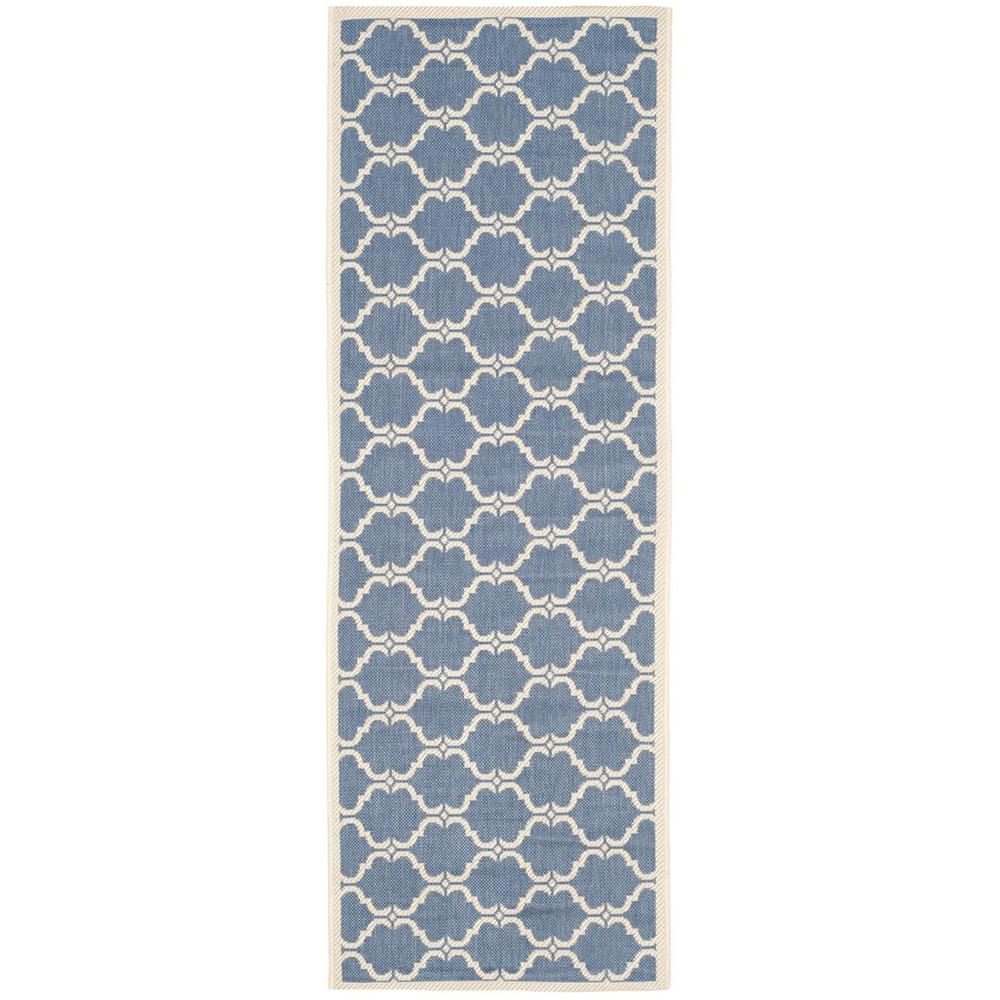 COURTYARD, BLUE / BEIGE, 2'-3" X 6'-7", Area Rug, CY6009-243-27. Picture 1