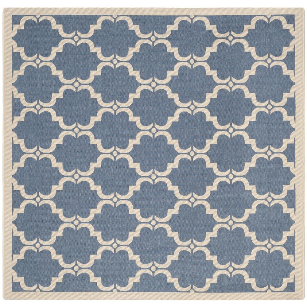 COURTYARD, BLUE / BEIGE, 7'-10" X 7'-10" Square, Area Rug, CY6009-243-8SQ. Picture 1