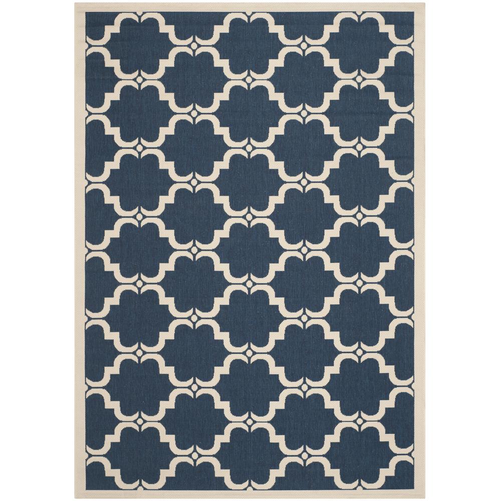 COURTYARD, NAVY / BEIGE, 6'-7" X 9'-6", Area Rug, CY6009-268-6. Picture 1