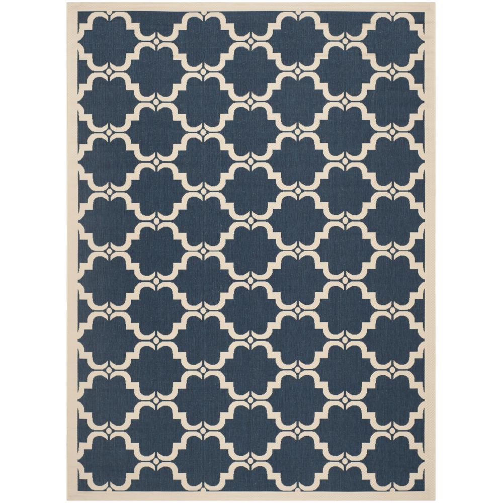COURTYARD, NAVY / BEIGE, 8' X 11', Area Rug, CY6009-268-8. Picture 1